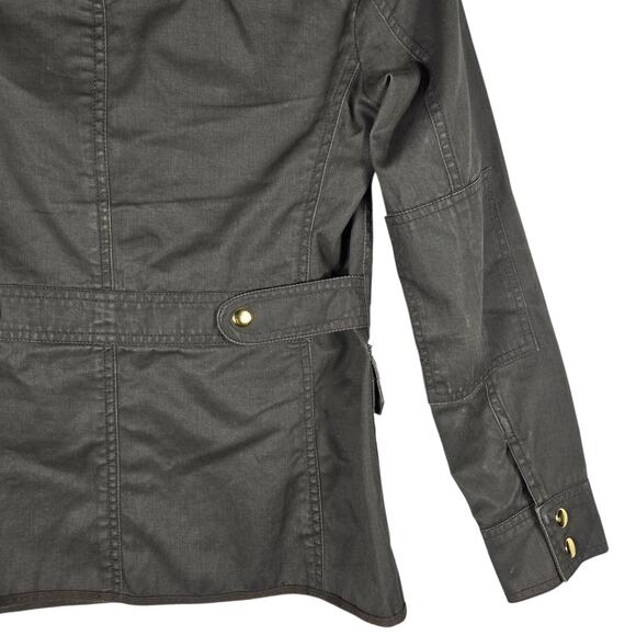 J.Crew Field Jacket Womens XS Petite Dark Olive Relaxed Boyfriend Cotton Utility - Picture 12 of 12